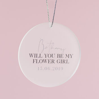 Personalised 'Will You Be My Maid of Honor / Bridesmaid / Flower Girl?' Card With Keepsake, 10 of 12