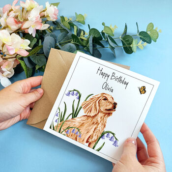 Personalised Dog And Butterfly Birthday Card, 3 of 5