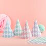 Pastel Harlequin Party Hats, thumbnail 1 of 6