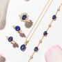 Blue Sapphire Bracelet In Sterling Silver And Gold, thumbnail 2 of 12