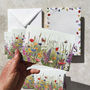 Wildflowers Stationery Bundle, A5 Notepad And Six Folded Cards And Envelopes, thumbnail 2 of 6