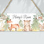 Personalised Woodland Animals Door Sign, Nursery Room Decor, thumbnail 2 of 2