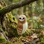 Tyto Alba Barn Owl Fair Trade Handmade Animal Felt, thumbnail 7 of 8