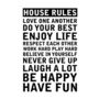 'Personalised' House Rules Wall Sticker, thumbnail 2 of 3