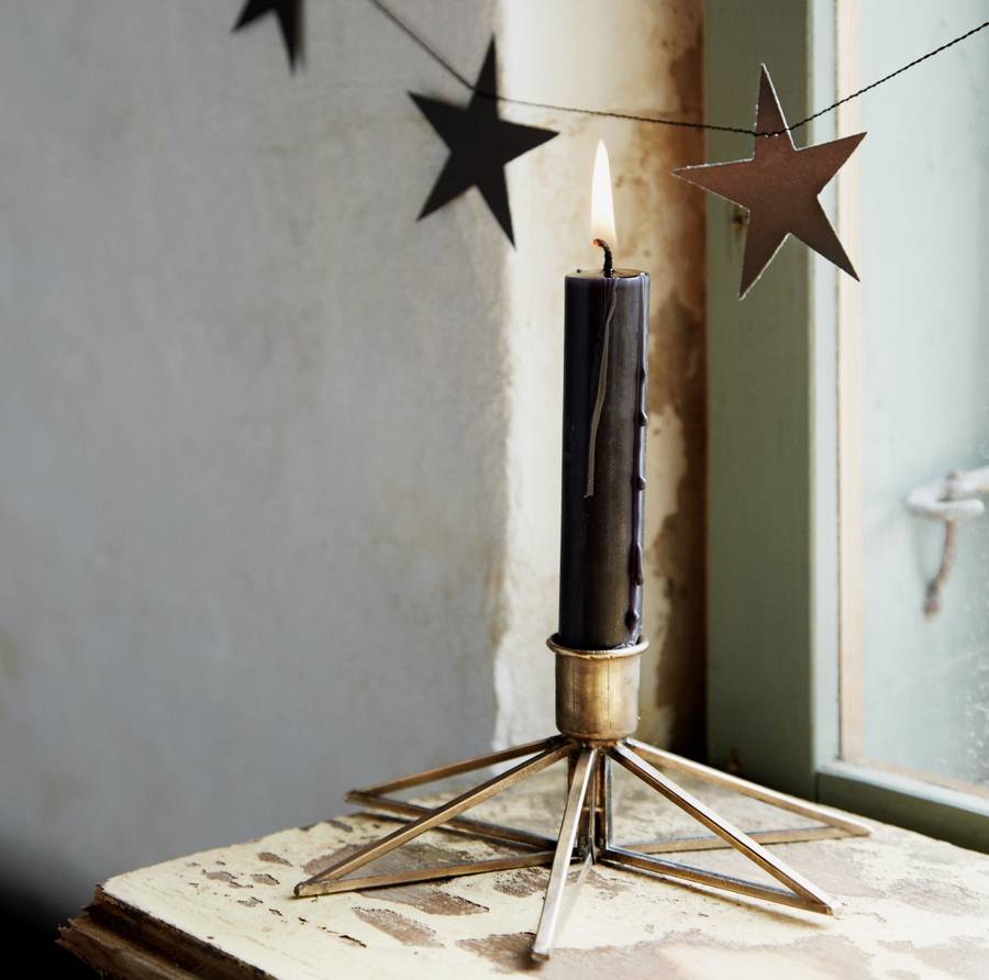 Brass Star Candle Stick
