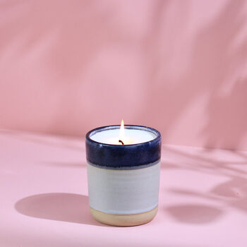 Handmade Rose And Sandalwood Ceramic Soy Candle, 3 of 4