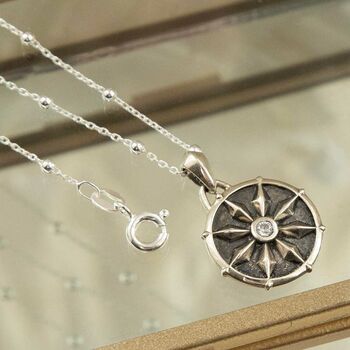 Sterling Silver Roman Wheel Necklace, 2 of 4