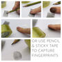 Silver Fingerprint Bead Leather Bracelet, thumbnail 5 of 6