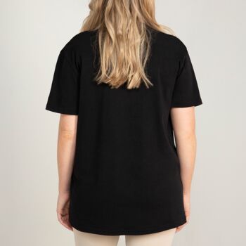 Women's Black Breastfeeding Oversized T Shirt, 4 of 4