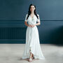 Linen Wedding Dress, thumbnail 1 of 10