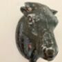 Black Distressed Cow Coat Hook Bathroom Kitchen Décor, thumbnail 4 of 6
