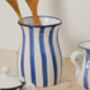 Blue Mediterranean Striped Jar, thumbnail 1 of 4