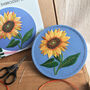 Sunflower Embroidery Kit, thumbnail 8 of 9