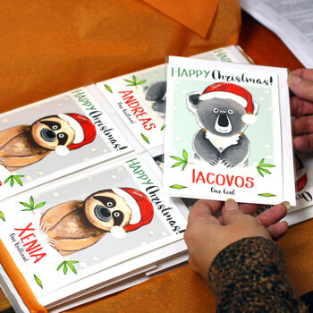 Personalised Sloth Relation Christmas Card, 5 of 10
