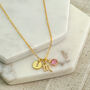 Gold Plated Scorpio, Initial And Birthstone Necklace, thumbnail 2 of 7
