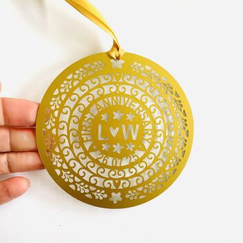 Personalised 1st Anniversary Ornament, 5 of 7