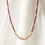 Red Garnet Short Beaded Layering Necklace, thumbnail 2 of 12