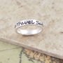 Personalised Unisex Solid Silver Message Ring, thumbnail 5 of 8