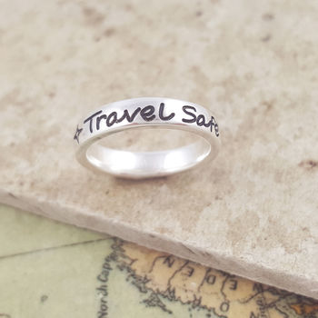 Personalised Unisex Solid Silver Message Ring, 5 of 8
