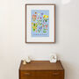 Flowers Of Wisley Poster Surrey Rhs Garden Travel Art Print, thumbnail 5 of 7