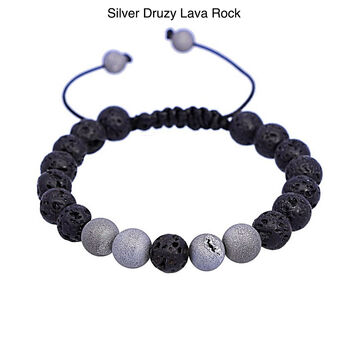Chakra Lava Rock Adjustable Bracelet Gift For Her And Him Turquoise Bracelet, 5 of 8