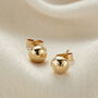 9ct Gold Molten Orb Birthstone Stud Earrings, thumbnail 4 of 8