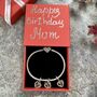 70th Birthday Charm Personalised Silver Bracelet Gift, thumbnail 7 of 9