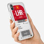 Personalised London Ticket Design Clear Phone Case, thumbnail 5 of 5