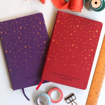Foiled Stars Personalised Notebook, 6 of 10
