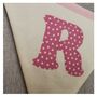 Pink Bunting, New Baby Nursery Gift, Cream And Pink Personalised Bedroom Wall Banner, thumbnail 2 of 7