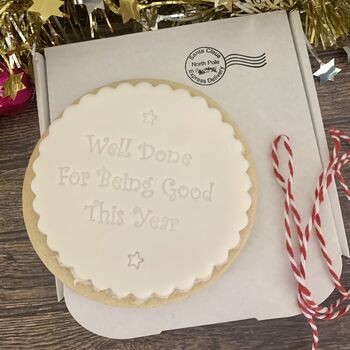 Large Biscuit Stocking Filler With A Message From Santa, 8 of 8