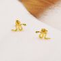 Sterling Silver Small Snake Stud Earrings, thumbnail 7 of 11