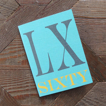 Mini Roman Numerals Sixty Card, 4 of 5