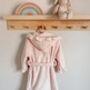 Girls Ruffle Personalised Pink Dressing Gown, thumbnail 3 of 5
