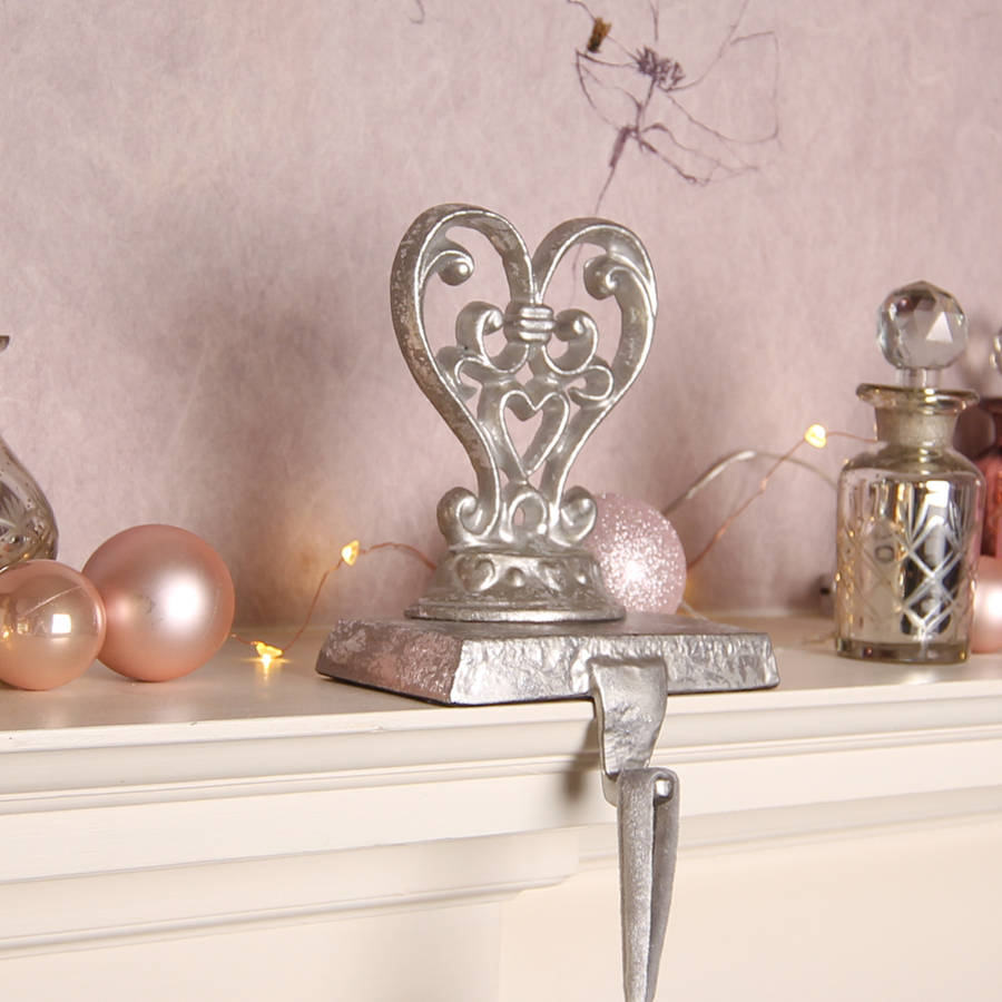 ornate cast iron heart stocking holder by dibor