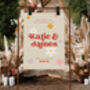 Personalised Colourful Retro Wedding Sign, thumbnail 2 of 2