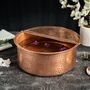 Unlacquered Solid Copper Pedicure Bowl With Footrest, 350 Mm Diameter, thumbnail 5 of 5