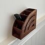 Portable Wooden Remote Caddy, Dark Walnut Wood, thumbnail 2 of 7
