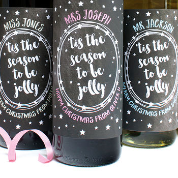 Personalised Jolly Teacher Wine Labels, 2 of 3