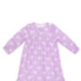 Girls Magical Unicorn Cotton Long Sleeved Nightie Pink Purple, thumbnail 3 of 7