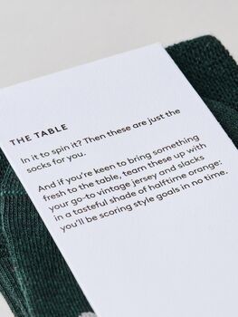 The Table – Luxury Football Themed Socks, 6 of 7