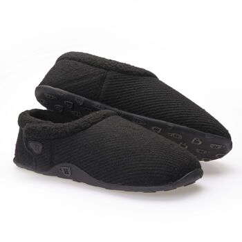 Ant Black Weave Mens Slippers/Indoor Shoes, 2 of 8