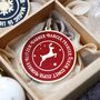 Reindeer Names Enamel Christmas Tree Decoration, thumbnail 3 of 11