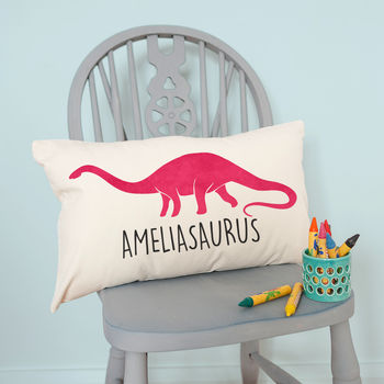 Personalised Velveteen Dinosaur Children's Cushion, 9 of 12