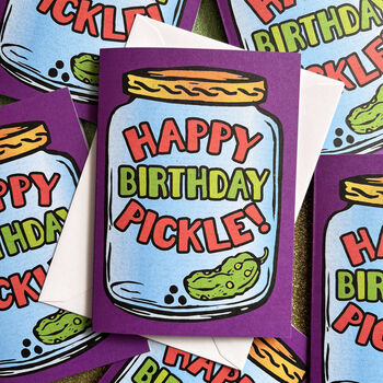 Funny Pickle Birthday Card, 3 of 4