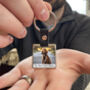 Personalised Pet Photograph And Message Metal Keyring, thumbnail 2 of 4