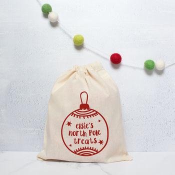 Personalised Christmas Elf North Pole Treat Bag, 3 of 3