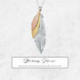 Mixed Feather Trio Necklace In Sterling Silver, thumbnail 2 of 11