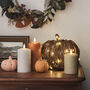 Set Of Two Light Up LED Rattan Pumpkin Decorations, thumbnail 2 of 4