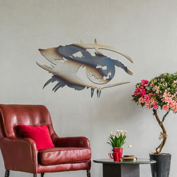 Artistic Metal Eye Wall Art For Modern Living Room Decor, 9 of 11